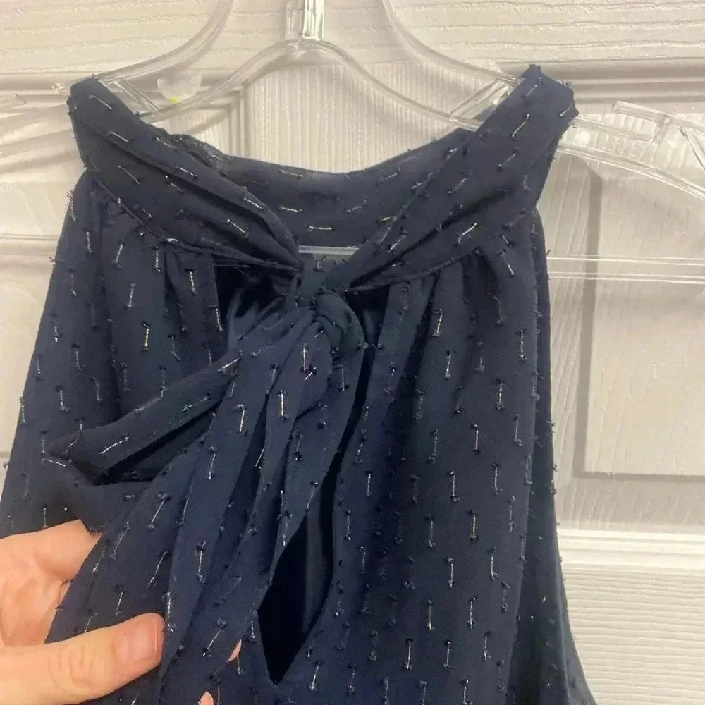 *SOLD*J. Crew Halter Top With Shimmer Design Size 12 - Picture 6 of 6